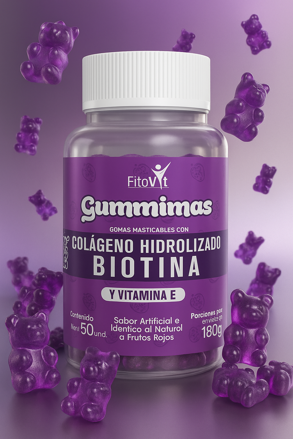 GUMMIMAS - BIOTINA Y COLAGENO - GOMITAS - fortalece cabello, uñas y piel