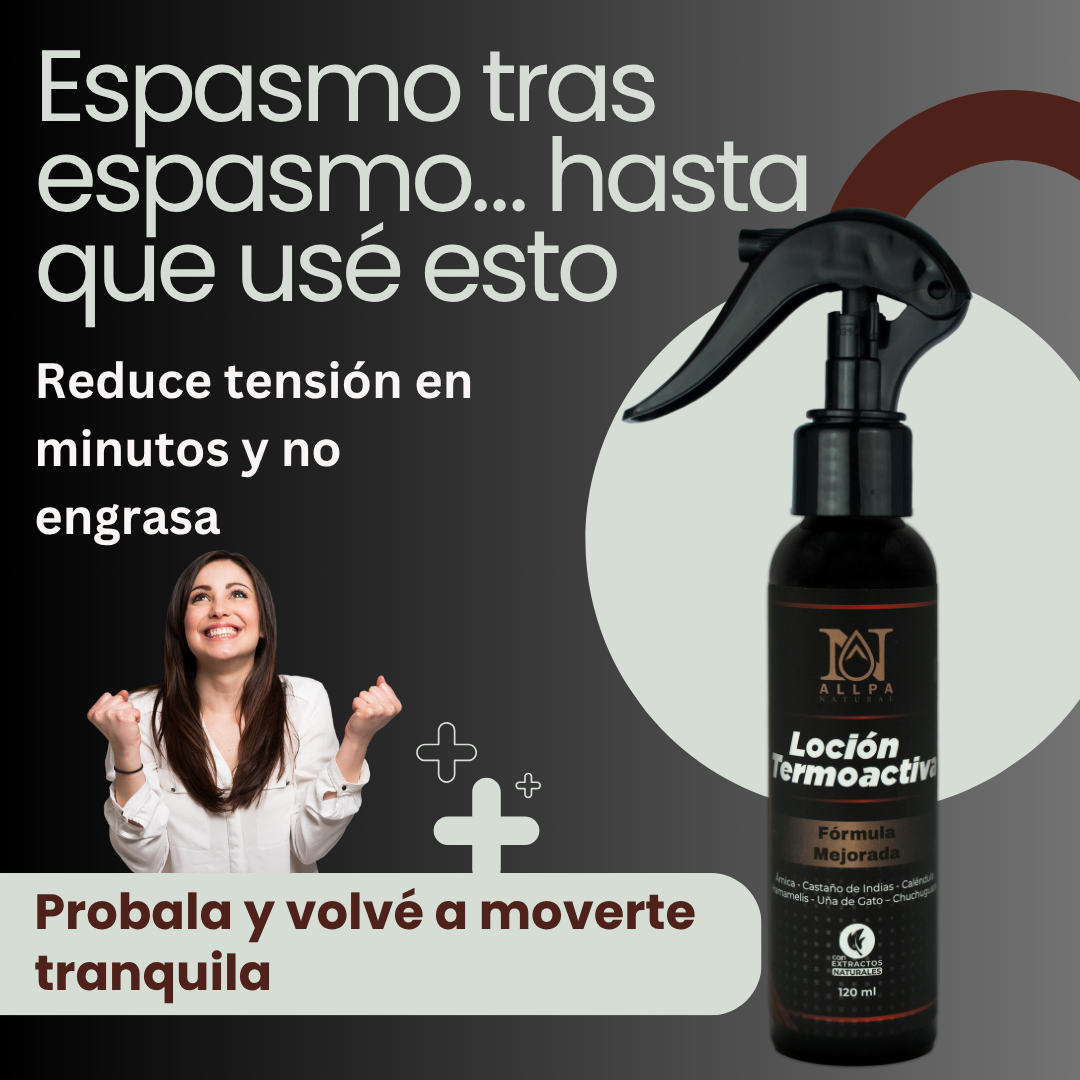 LOCION TERMOACTIVA - Alivia Dolores Musculares Naturalmente