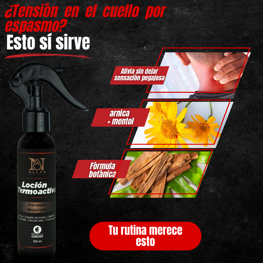 LOCION TERMOACTIVA - Alivia Dolores Musculares Naturalmente