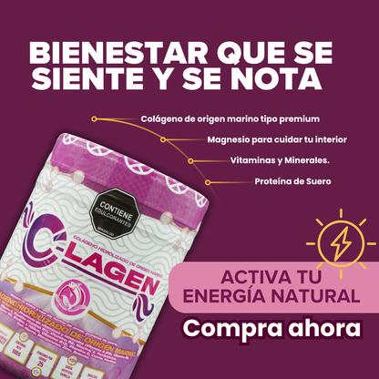 C-LAGEN - Colágeno marino biotina y vitamina c
