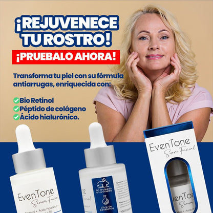 EVENTONE - SERUM FACIAL TRIPLE ACCION - RETINOL, ACIDO HIALURONICO Y COLAGENO